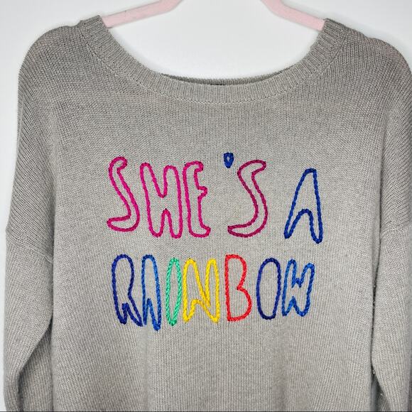 Iris Von Arnim 100% Cashmere Sweater ‘She’s a Rainbow’ Size Small - Picture 3 of 12